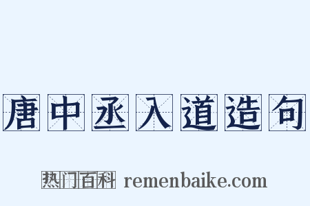 唐中丞入道造句是什么意思的图片